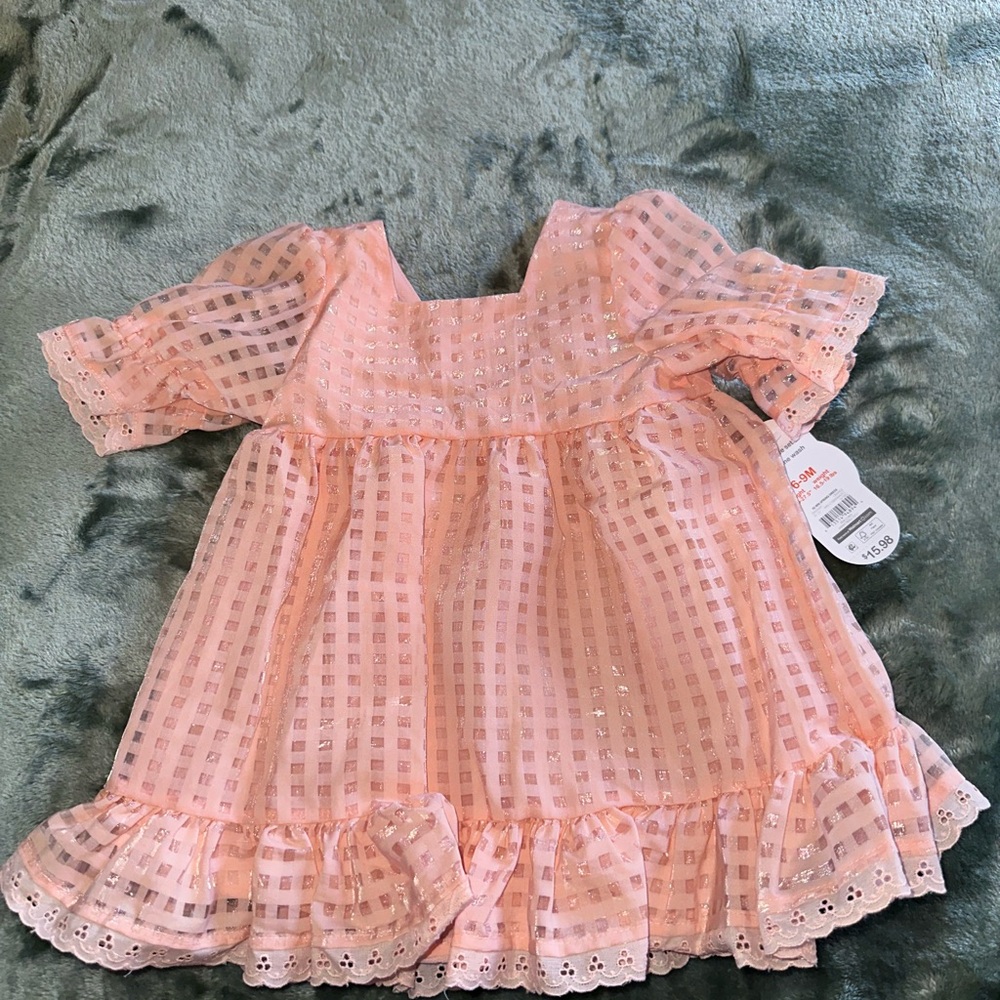 Wonder Nation Pink Ruffled Babydoll Dress